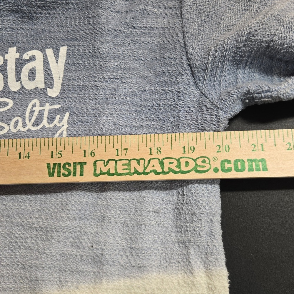 Southern Spirit Stay Salty Anna Maria Island Ombre Hoodie Blue Cream Medium - Picture 6 of 7